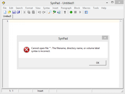 SynPad 1.2.11.69 - 2016-05-22 - error - 001.png