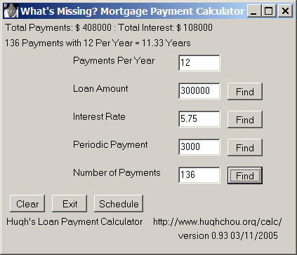mortgage payment  calculation