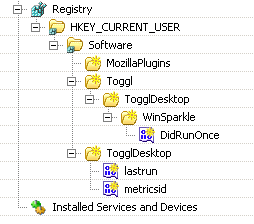 TogglDesktop registry changes