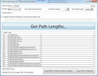 Path Length Checker GUI