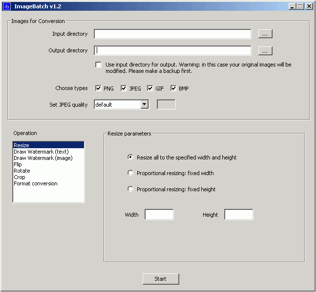 Конвертер для Windows 95. Input Director. Converter to image to win 95. Output directory
