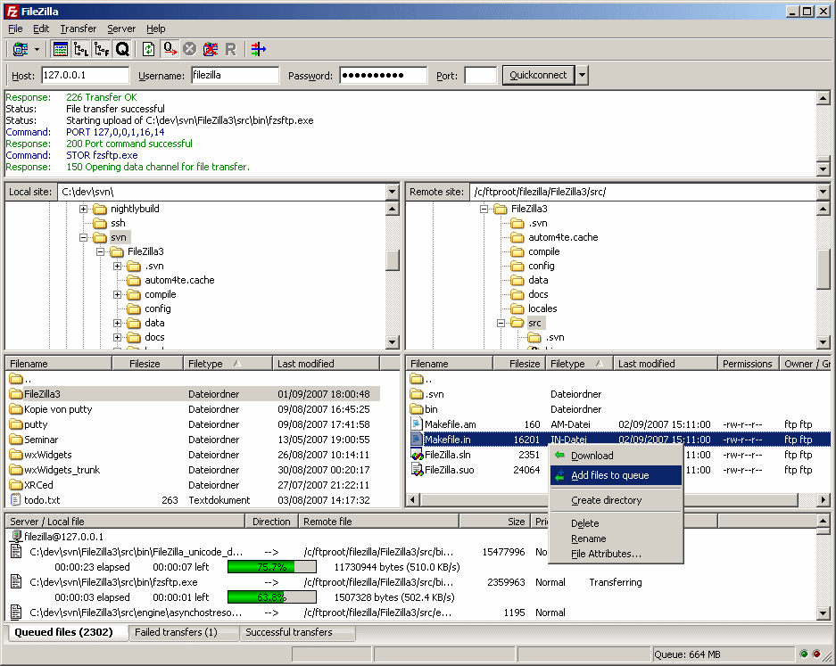 windows xp filezilla server