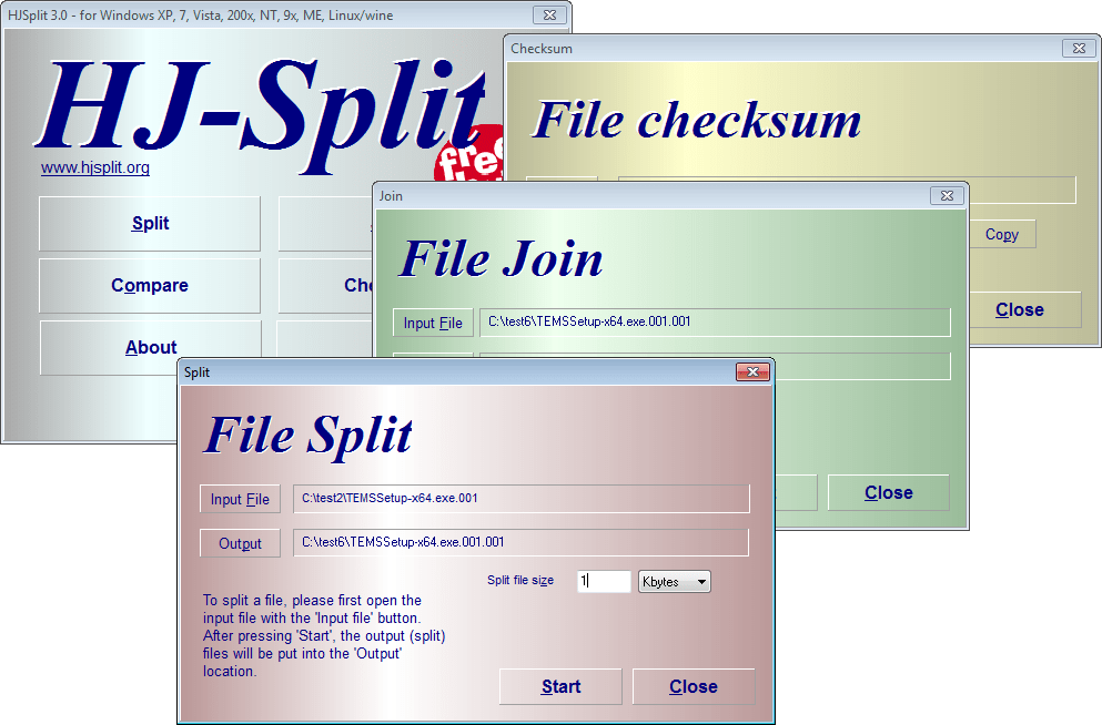 HJSplit - The Portable Freeware Collection